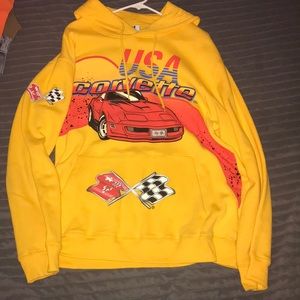 Yellow Corvette Graphic Hoodie